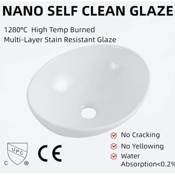 Small Size Bathroom Countertop Basin Hand Facial Cleansing 410*330*140mm