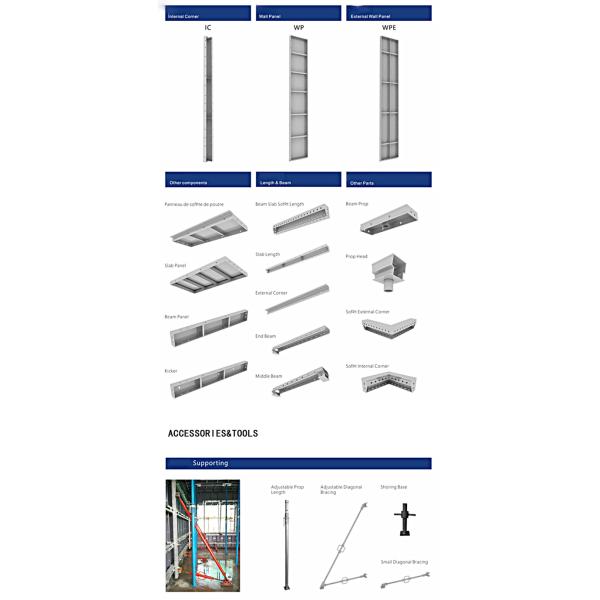 Powder Coated Building Concrete Construction Aluminum Profiles