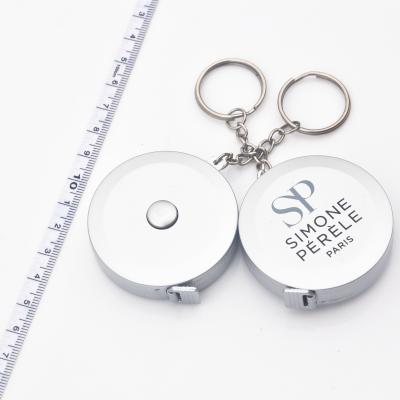 Silver Plastic 1.8m Personalised Sewing Tape Measure With Lanyard Keychain