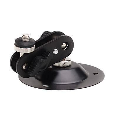 Black Wall Mount Stand Bracket for CCTV Security Camera (Base diameter: 7.2cm)