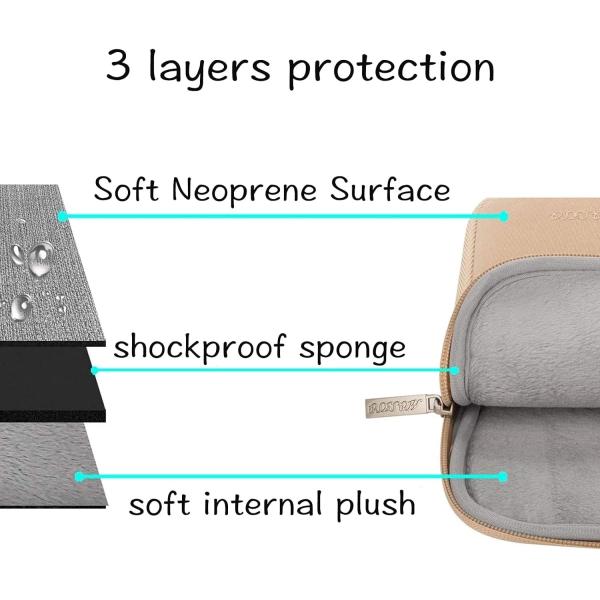Рукав ноутбука совместим с MacBook Air/Pro, 13- 13,3-дюймовый ноутбук, неопреновая сумка с маленьким корпусом, абрикос
