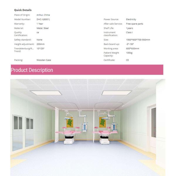 Gynecological Medical Hospital Beds Electric Obstetric Bed Delivery Tables CE ISO Certificate