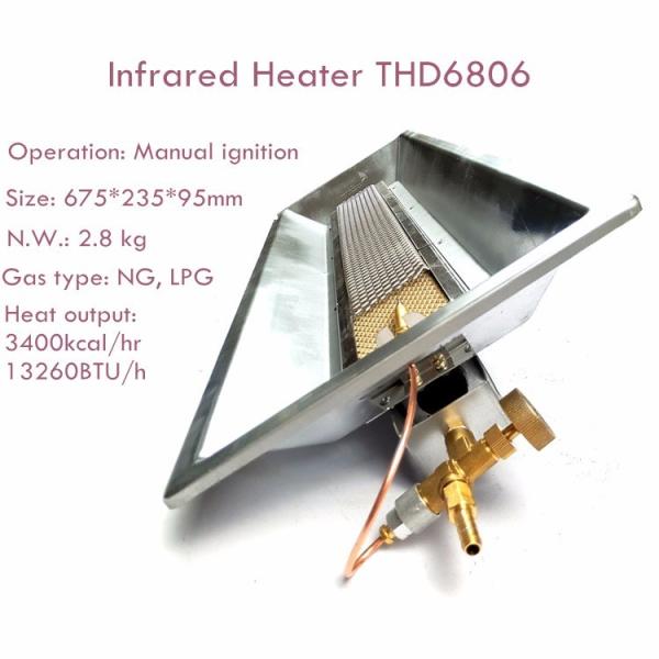 Manual Ignition Gas Brooder Heater LPG Infrared For Husbandry Equipment