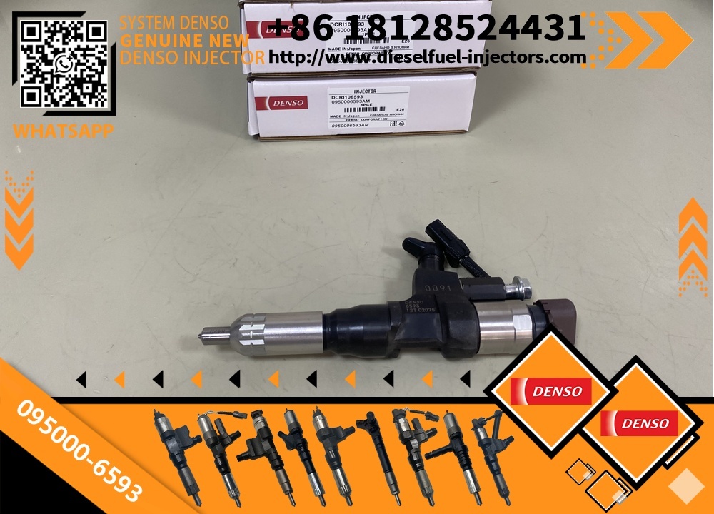 New Original Fuel Injector 095000-6593 23670-E0010 23670E0010 High-Speed Steel Engine Parts