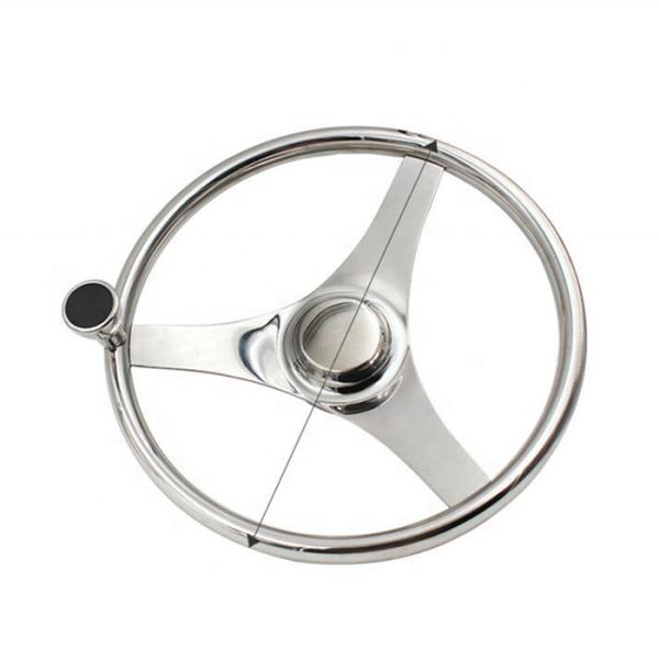 SGS 200KG 316 Stainless Steel Marine Boat Steering Wheels Plastic Polish