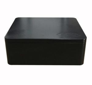 Matt Black Retangular Metal Tin com empacotamento gravado do cigarro da tampa