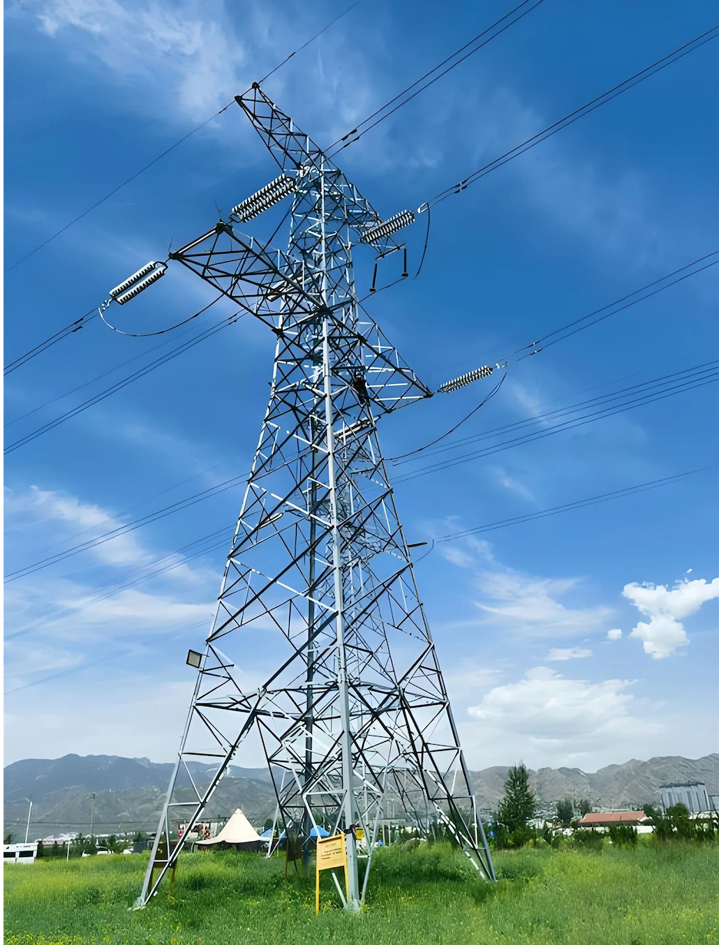 Durable High Voltage Transmission Line Tower Corrosion Protection Steel Transmission Tower