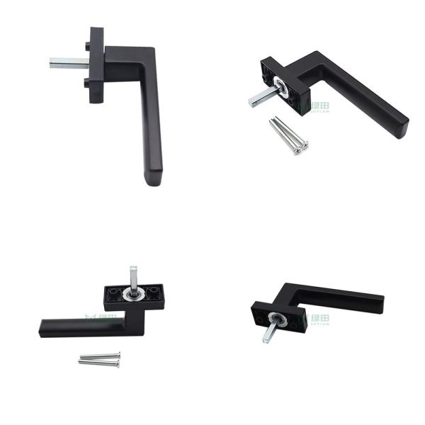 Flap Square Lever Pull Handle Aluminum Alloy Window Door Lever Handle