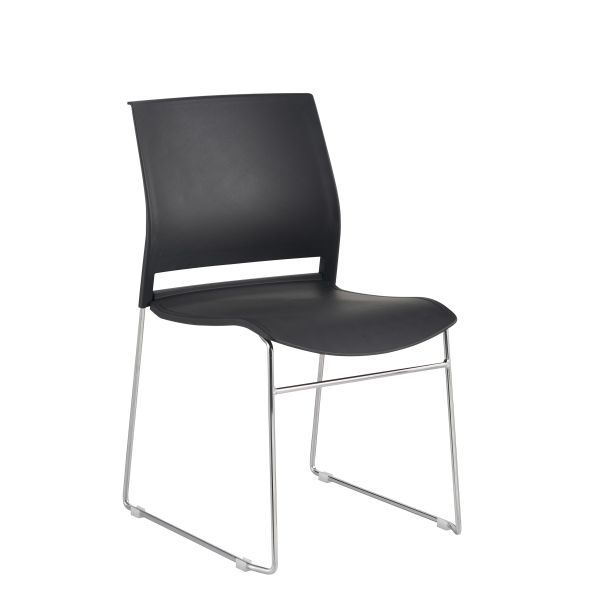 Rubber Shell Weight 191kg Modern Plastic Chair Featuring Solid Steel Bar Base Stand Lightweight Stackable Seating for Event Venues
