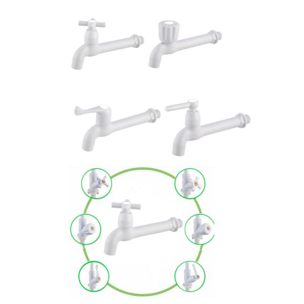 Пластмассовый PP PVC ABS Водный крановный кран для ванной комнаты настенный тип аксессуара