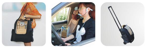 Whole set,with battery,trolley bag,trolley cart,car adaptor,portable oxygen concentrator