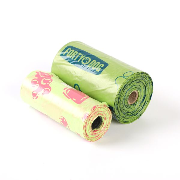 100% Biodegradable Compostable Pet Waste Bags Custom Printed Durable Leak Proof
