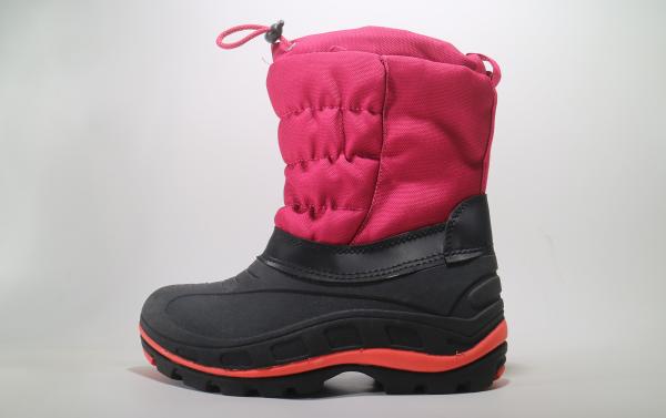 Crianças crianças sapatos de neve Negro quente Crianças botas de inverno