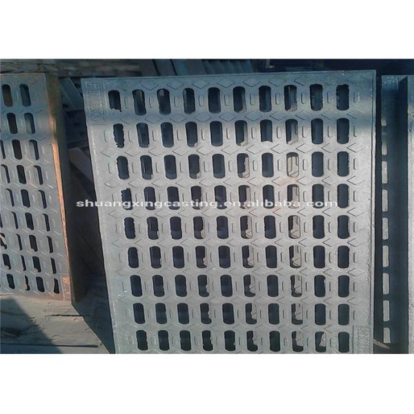 Black Heavy Duty Drain Grate Cover , Cast Iron Channel Gully Gratings