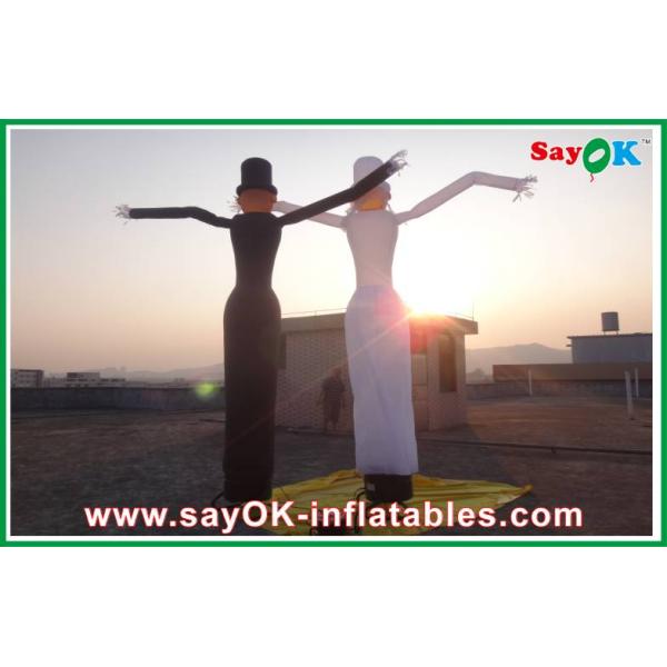 Рекламировать человека танцев крупного плана раздувного человека дружественного к Эко 3m танцора воздуха для церемонии открытия ресторана