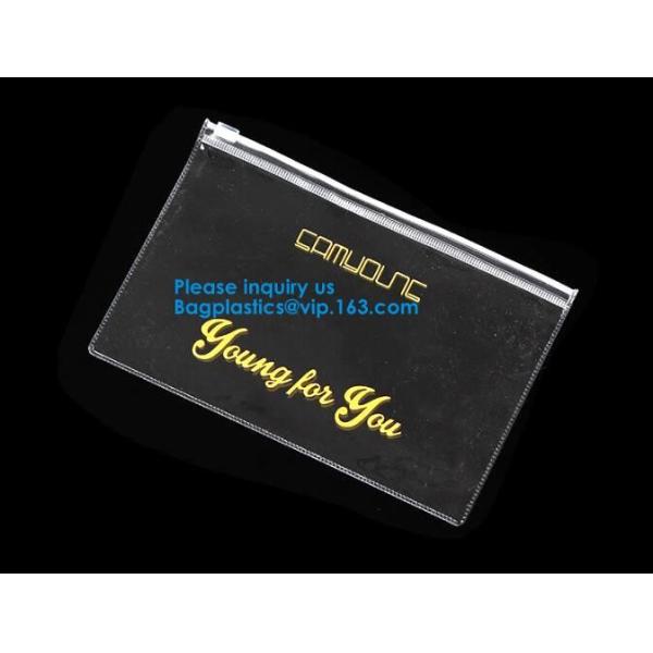 Water Proof Clear Pvc Slider Plastic Zipper Bag Resealable Zip Lock Packing Poly Bags Plastic Document Bags