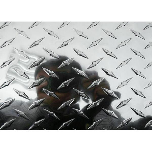 Bright Finish Aluminum Diamond Plate / 3003 Aluminum Plate Width Customized