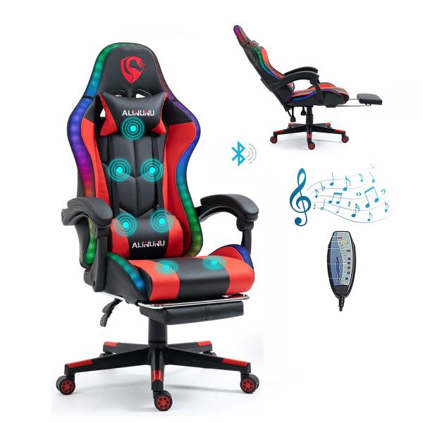 Get the Ultimate Gaming Experience with this Leather RGB Racing Computer Gaming Chair