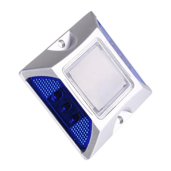 117mm IP68 Aluminum Solar Powered Road Studs , Blue Cats Eyes On Motorway