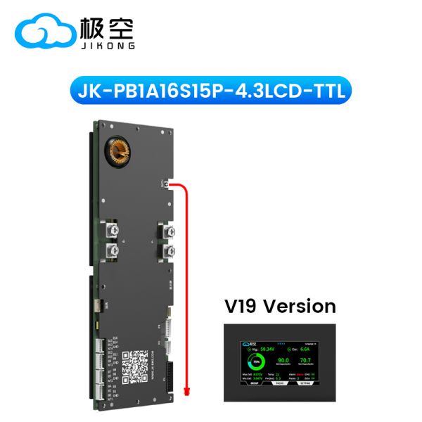 Jkbms Home Solar Storage BMS for Lithium Ion Battery Pack LiFePO4 Battery BMS 48V Jikong Inverter BMS 16s 150A Active Balance 1A Jk-Pb1a16s15p