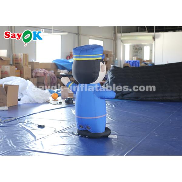 1.5m Height Inflatable Cartoon Characters Police Model For Advertiement