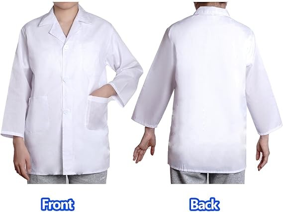 Doctor Scientist Costume Kids Lab Coat And Goggles Children Dress Up Kit With ID Card Magnifying Glass For Halloween