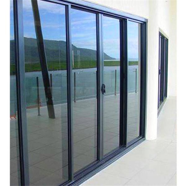 AS2047 Aluminum Glass Sliding Door With 85 Series Aluminum Frame And Frosted Glass