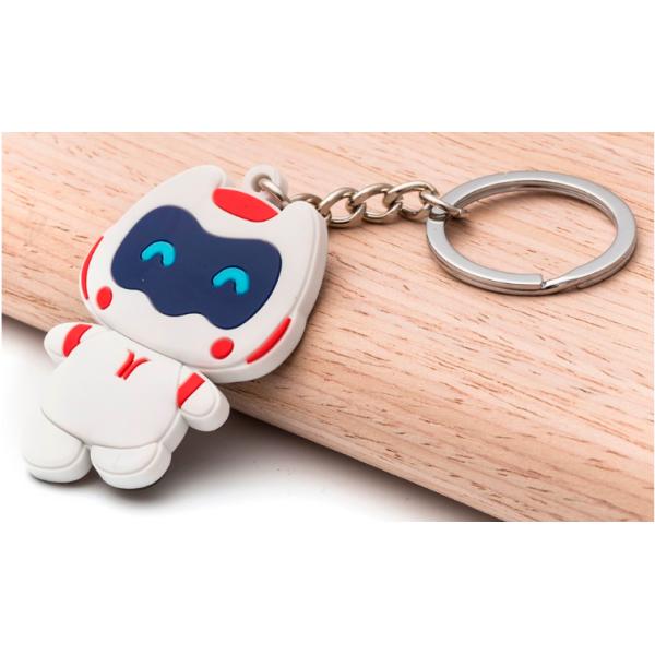 Soft Rubber Custom 3D Keychain Metal Chain 25mm 28mm Fashion Appearance