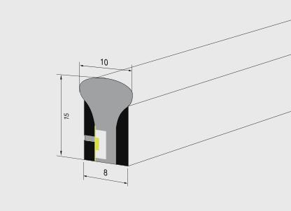 Silicone SMD LED Strip Lights , Outdoor LED Strip Lights Waterproof IP67 Protection