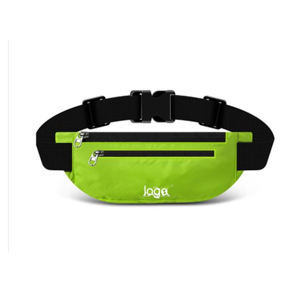 Multi-functional outdoor two zipper pockets travel belt mobile phone waist bag