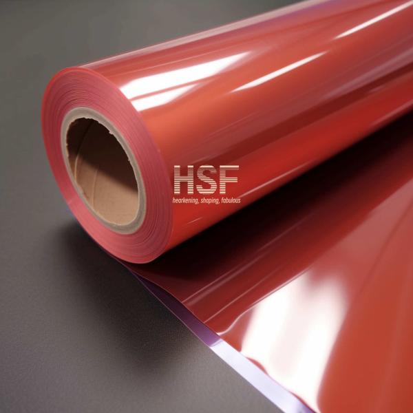 Film de libération MOPP rouge translucide de 75 μm, destiné à l'emballage alimentaire, à la stratification, aux étiquettes de rubans, aux applications industrielles,