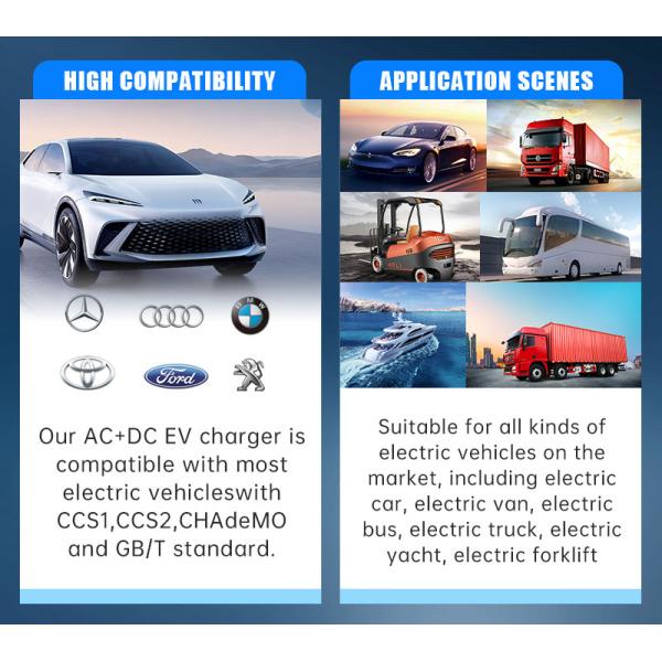 Fast 22kW 44kW Public Electric Vehicle Charger 380V Triple Phase OCPP1.6J Smart