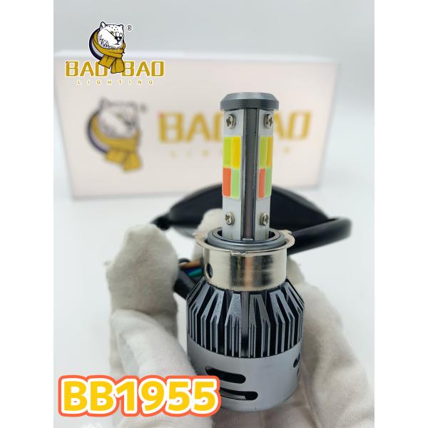 Blue White Yellow Flash Metal Lens Motorcycle Headlight LED Bulb