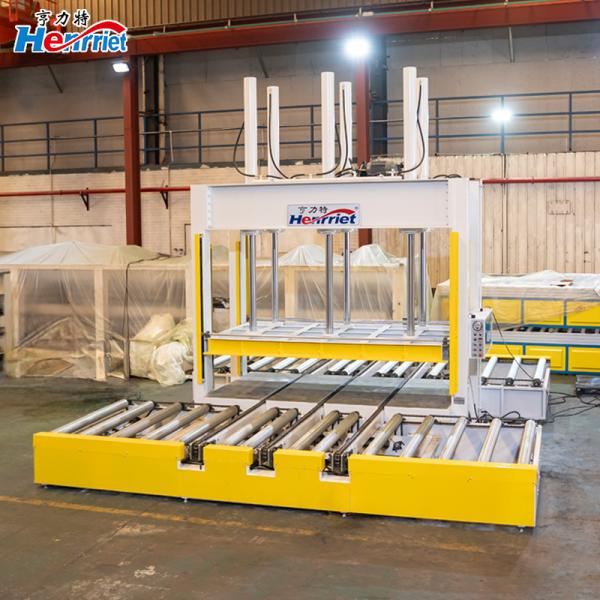 Large Heavy-duty Hydraulic Cold Press with Roller Shaft for Plywood Clean Board Medical Door Panel Solid Wood Door Panel