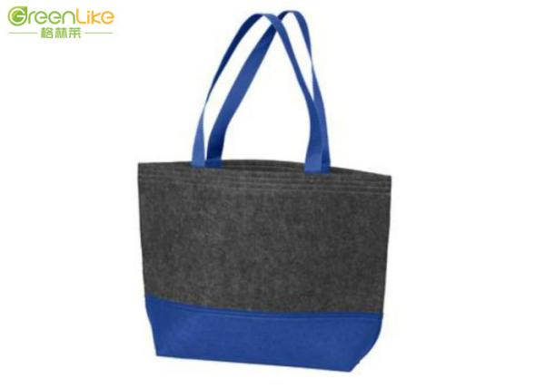 Blue Grey Felt Polyester Tote Personalised Felt Tote Bag SEDEX