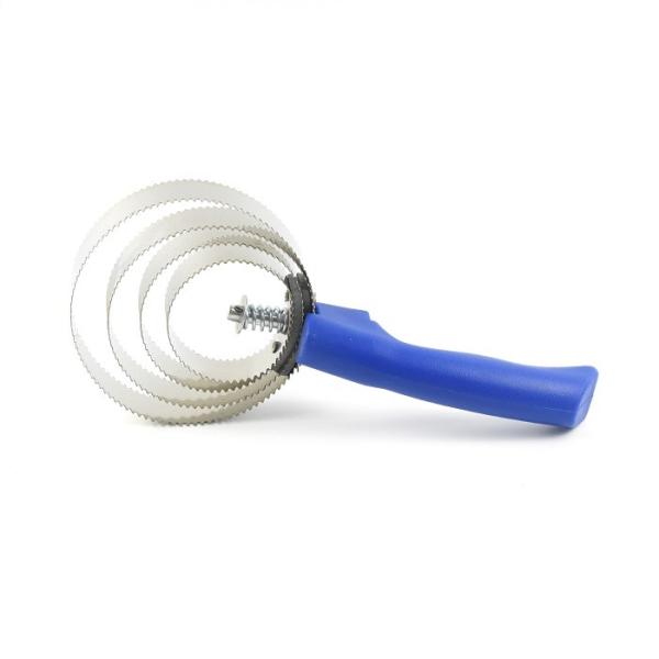 4 Loops Horse Care Spiral Curry Comb With Optional Color Plastic Handle