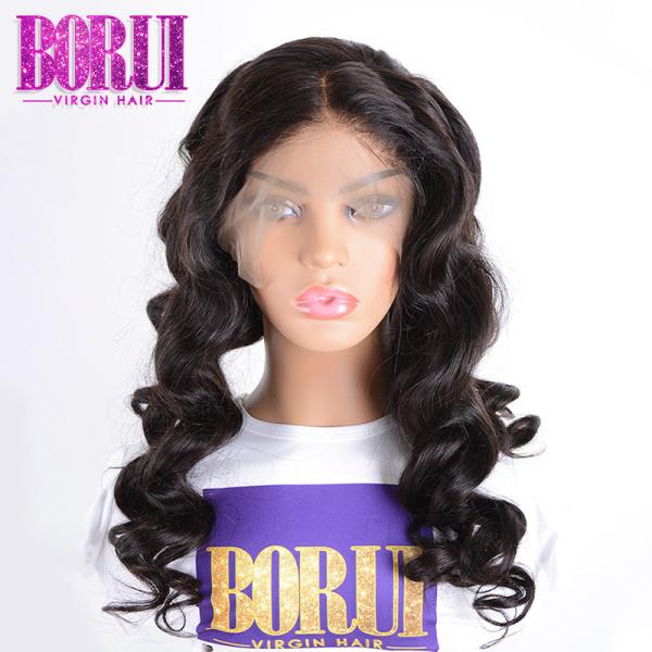 100% Virgin Brazilian Human Hair Lace Front Wigs 180% Density Loose Wave