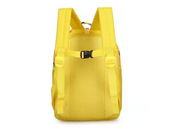 Zipper Closure 600D Polyester Backpacks For 4 Year Olds Yellow Blue