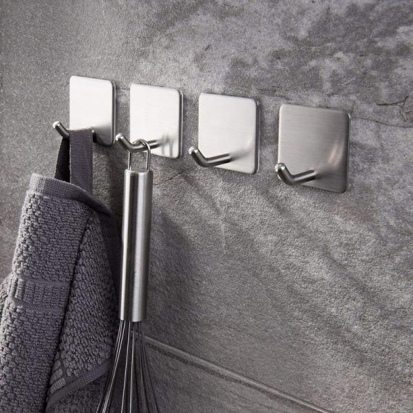 Adhesive Hooks Office Hooks Hanging Keys for Kitchen Stick on Wall