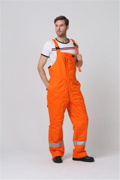 2 Side Pockets Mens Winter Bibs , OEM Fire Resistant Bib Overalls