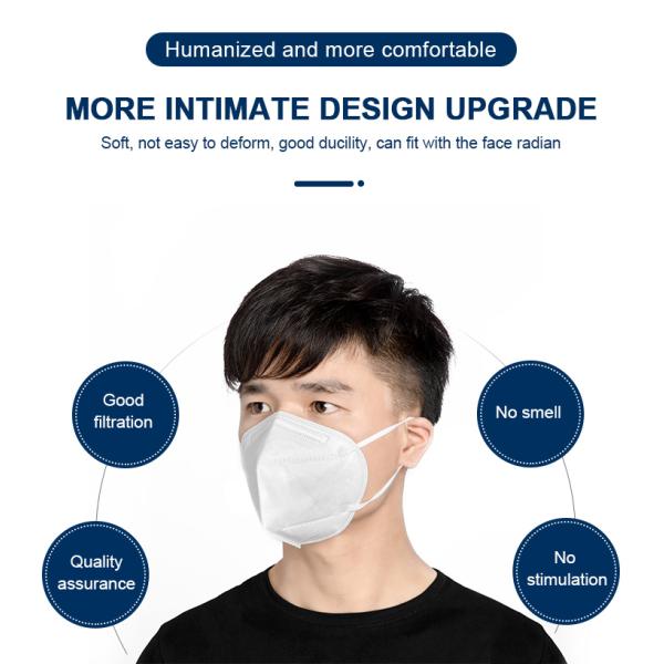 3 Ply Layers N95 Medical Mask White Ear Loop Non Woven Disposable Personal Care