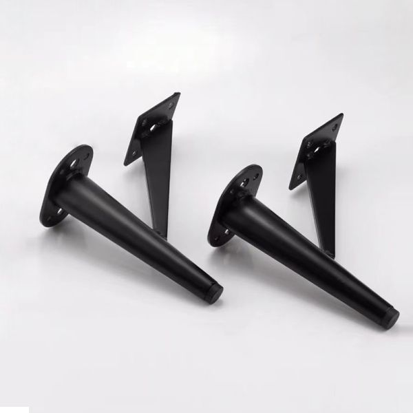Heavy Duty Metal Black Small Straddle Diagonal Conical Leg Coffee Table Foot Luxury Modern Iron for Kitchen Home Hotel Use