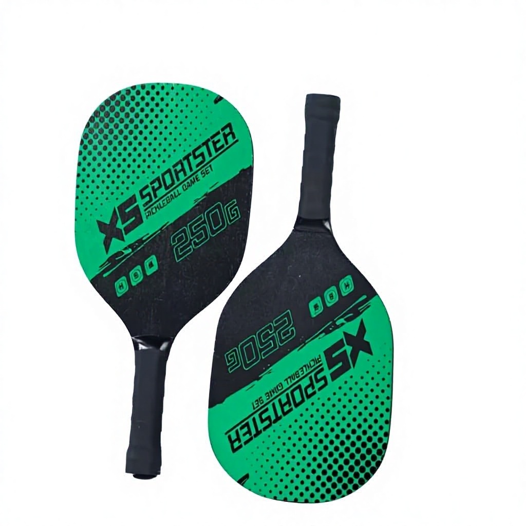 Lightweight Pickleball Paddle Set with Poplar Wood Core and 40-Hole Design for Training and Practice
