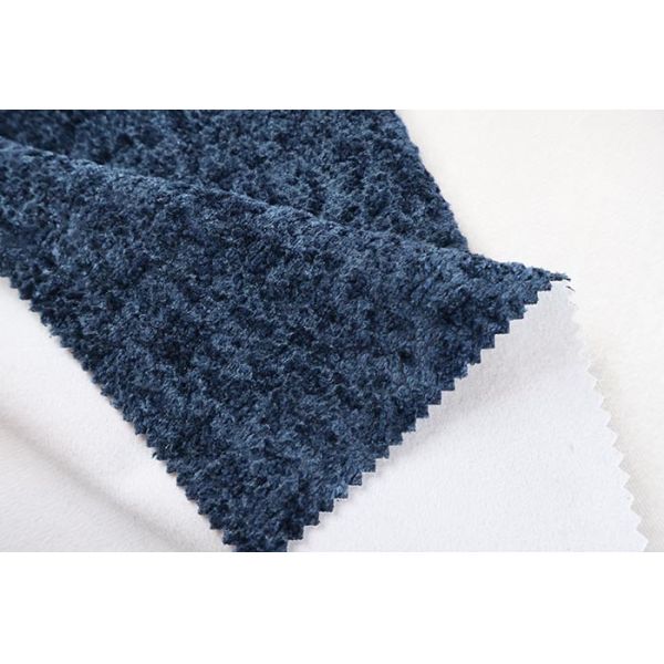 Honeycomb Bonding & Flocking Velvet Blue-Orange Scheme For Sofa