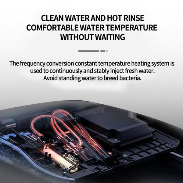 Floor Mounted Ceramic One Piece Intelligent Toilet Bowl Bathroom White Bidet