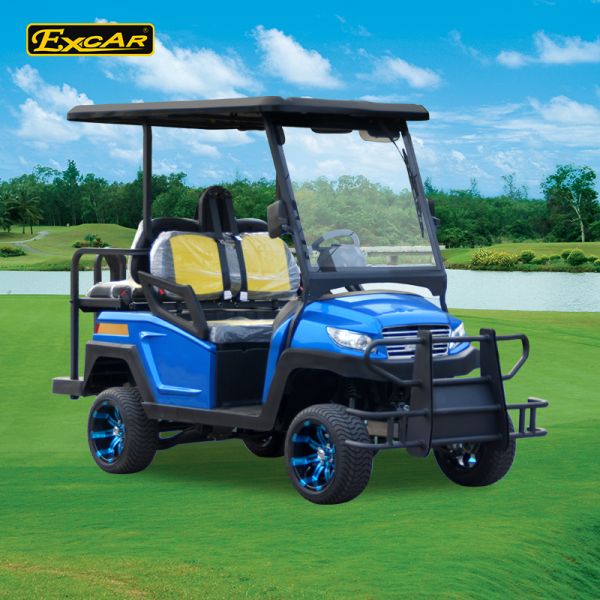 EXCAR blue 2 Seater electric golf car 48V AC motor golf buggy for sale