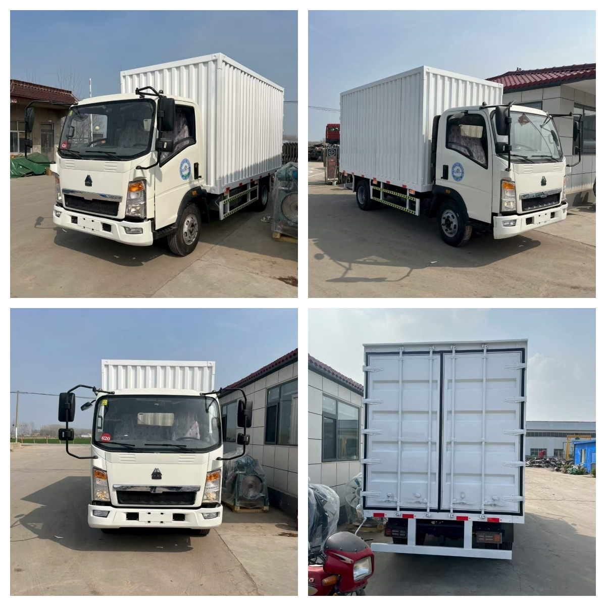 4x2 HOWO 160HP Light Duty Enclosed Box Van Cargo Truck 8 Ton Urban Delivery