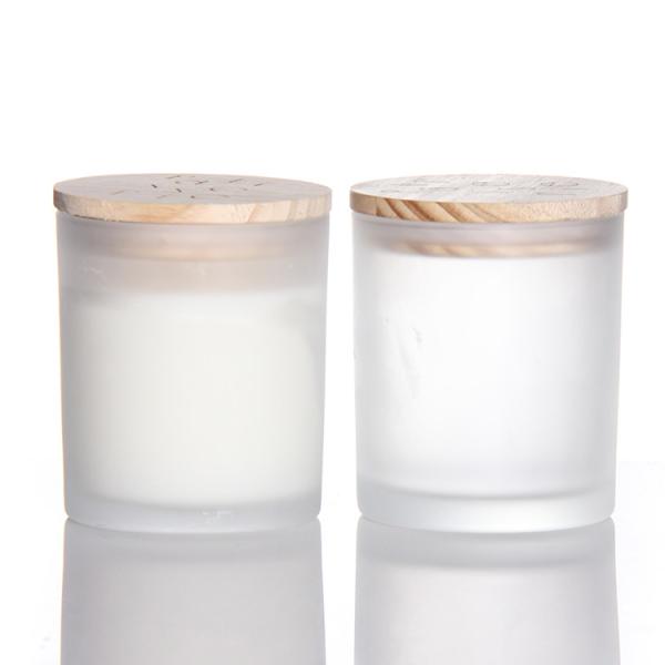 Home Decoration Custom Glass Empty Glass Candle Jars With Lid