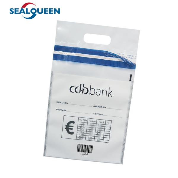 Сумка наличных денег безопасностью пластиковой сумки курьера депозита доказательства трамбовки само- герметизируя для банка