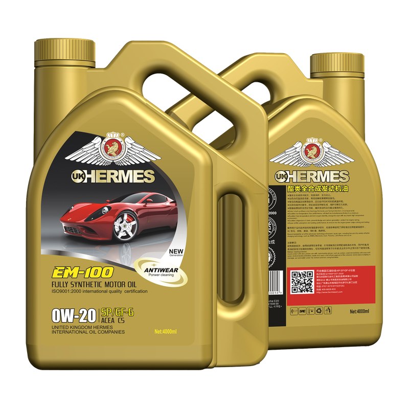 EM-100 API SP 0W-20 Ester Full Synthetic Gasoline Engine Oil 4L for Passenger Cars